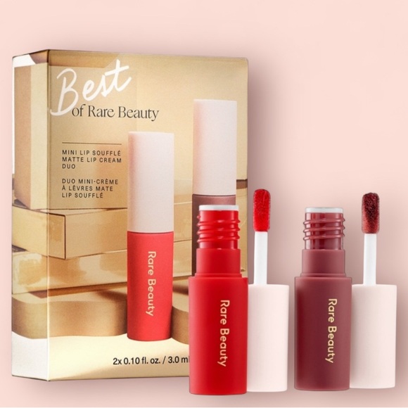 RARE BEAUTY BY SELENA GOMEZMini Lip Souffle Matte Cream Lipstick Duo NIB